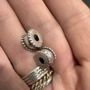 two Pandora silver clip-charms